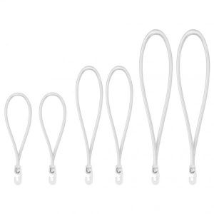 Набор резиновых шнуров с крючком, 18см, 25см, 40см, PVC BUNGEE CORD HOOK, BCH3-04SET1WH-B