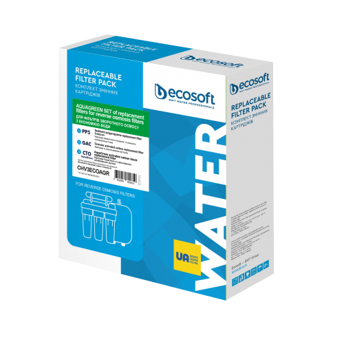 Улучшенный комплект картриджей Ecosoft 1-2-3 для фильтров обратного осмоса (CHV3ECOAGR) Улучшенный комплект картриджей Ecosoft 1-2-3 для фильтров обратного осмоса (CHV3ECOAGR)