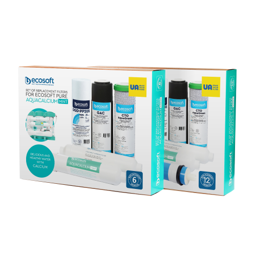 Годовой запас картриджей для фильтра обратного осмоса Ecosoft P`URE AquaCalcium Mint Годовой запас картриджей для фильтра обратного осмоса Ecosoft P`URE AquaCalcium Mint