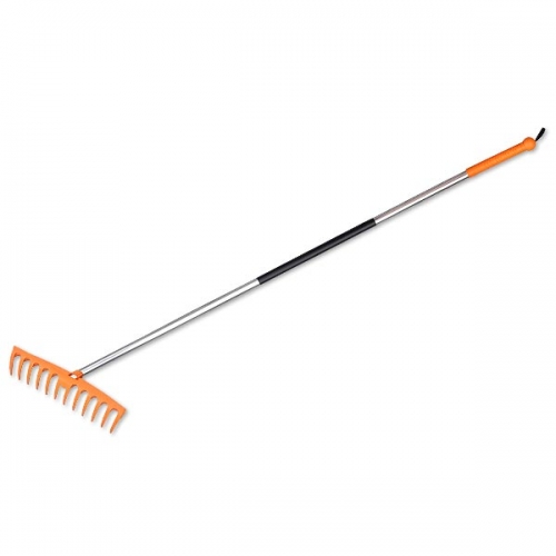 Грабли пластиковые, 12 зубцов, металлический черенок, TQ-G12TA