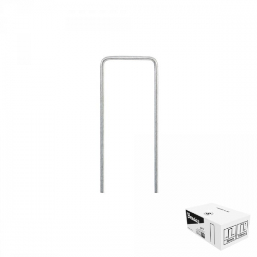 Шпилька оцинкованная, металлическая, 3/15 см, 100 шт, "U", ATSMGU1315/100BOX