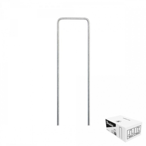 Шпилька оцинкованная, металлическая, 3/20 см, 100 шт, "U", ATSMGU1320/100BOX