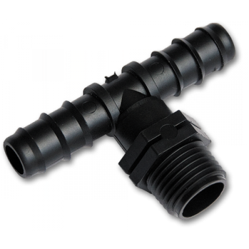 Тройник с наружной резьбой 1/2", штуцер под трубку 25 мм, DSWA06-1225L