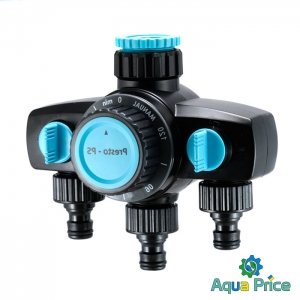 Таймер поливочный механический на 3 выхода до 120 мин. 7736 Presto-PS