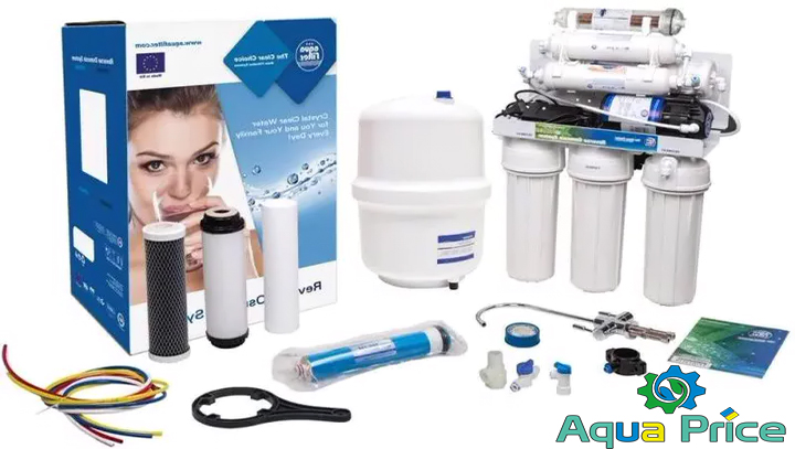 система обратного осмоса Aquafilter RP-RO7-75 с насосом и ионизатором