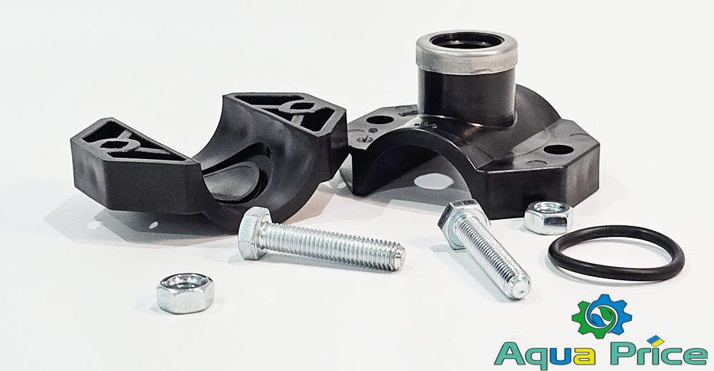 Детали хомута обжимного 40 мм 1/2" ВР Unidelta для ПНД труб