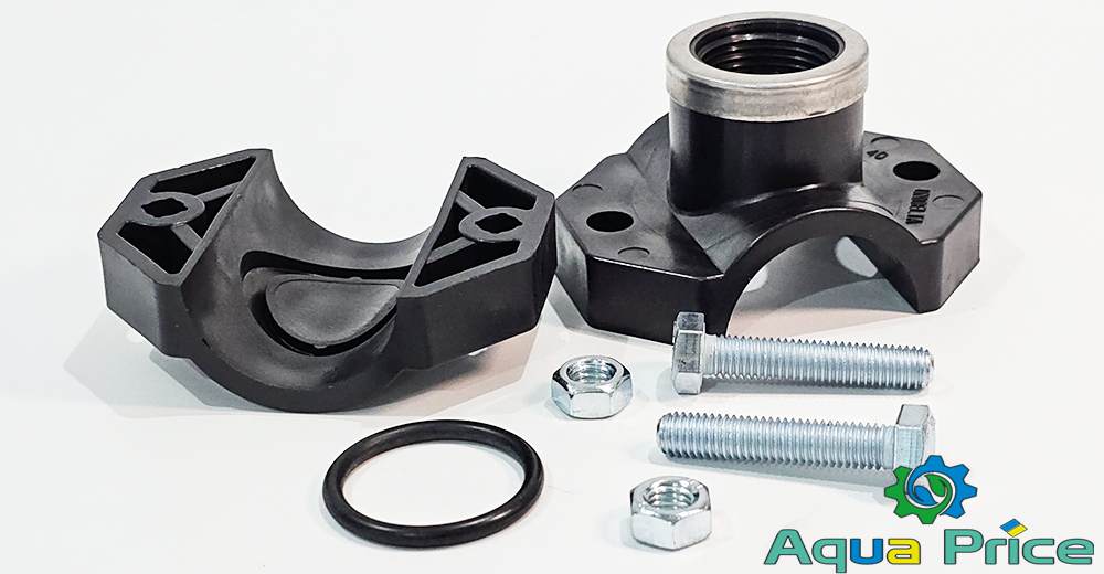 Детали хомута обжимного 40 мм 3/4" ВР Unidelta для ПНД труб