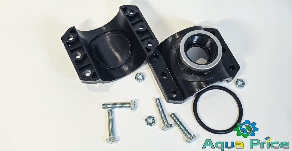 Детали обжимного хомута 110-2" ВР Unidelta для врезки