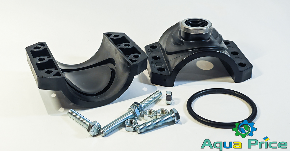 Детали обжимного хомута 110-3/4" ВР Unidelta для врезки