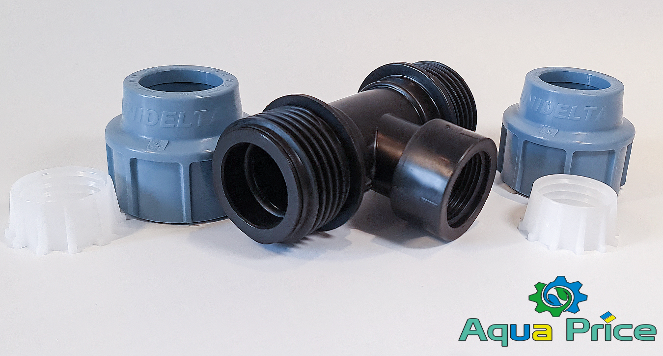 Элементы Тройника 25-1"-25 ВР Unidelta пластикового для труб ПЭ