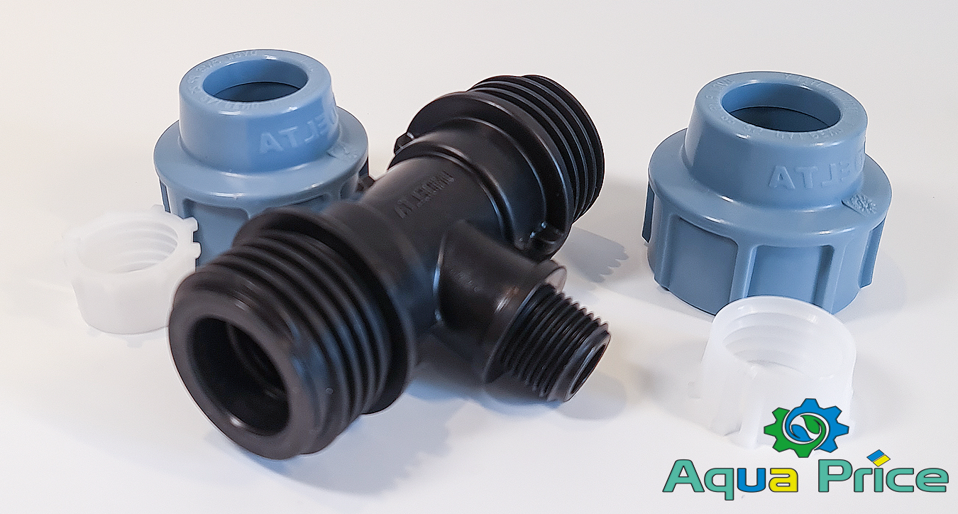 Детали Тройника 25-1/2"-25 НР Unidelta пластикового для труб ПЭ