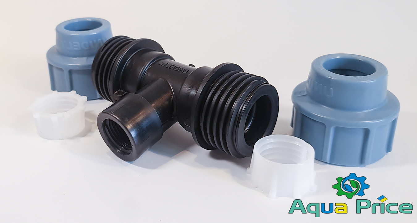 Детали Тройника 25-1/2"-25 ВР Unidelta пластикового для труб ПЭ