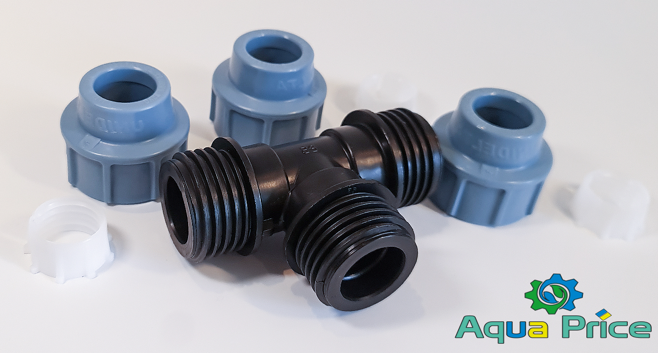 Детали Тройника 25 мм Unidelta пластикового для труб ПЭ