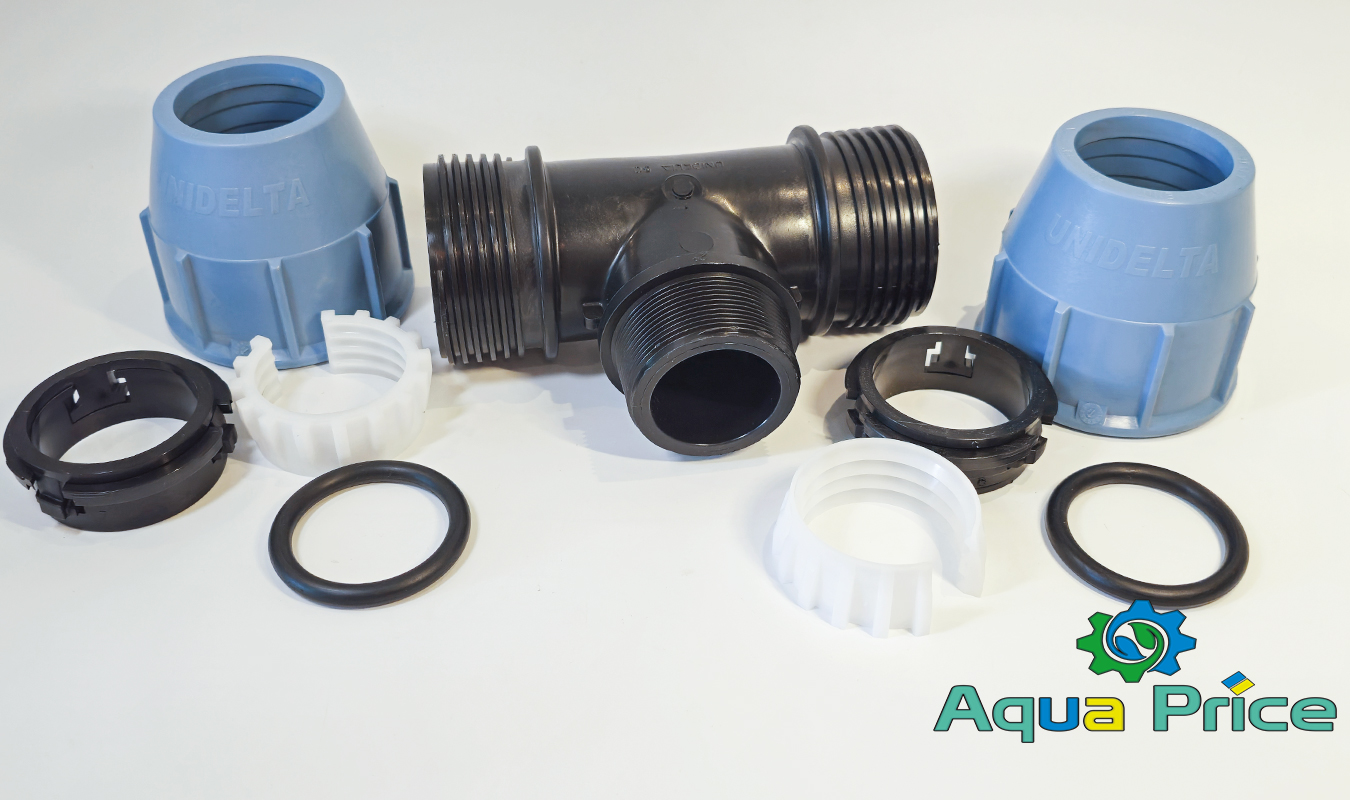 Элементы Тройника 40-1 1/2"-40 НР Unidelta компрессионного для труб ПЭ