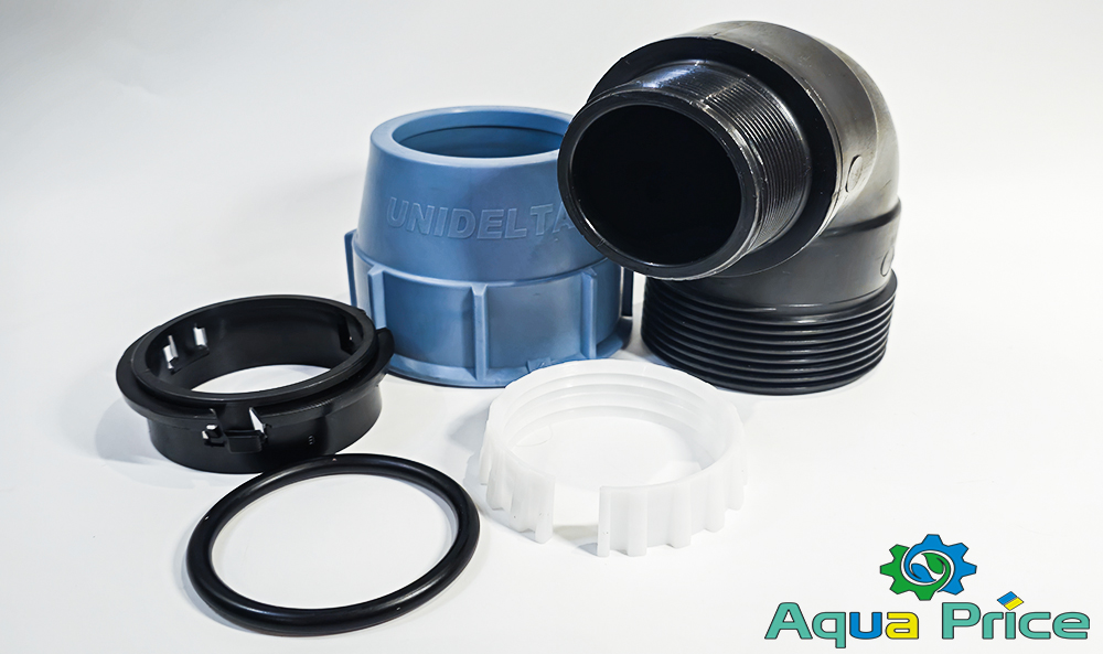 Детали угла 110 4" наружная резьба Unidelta компрессионного