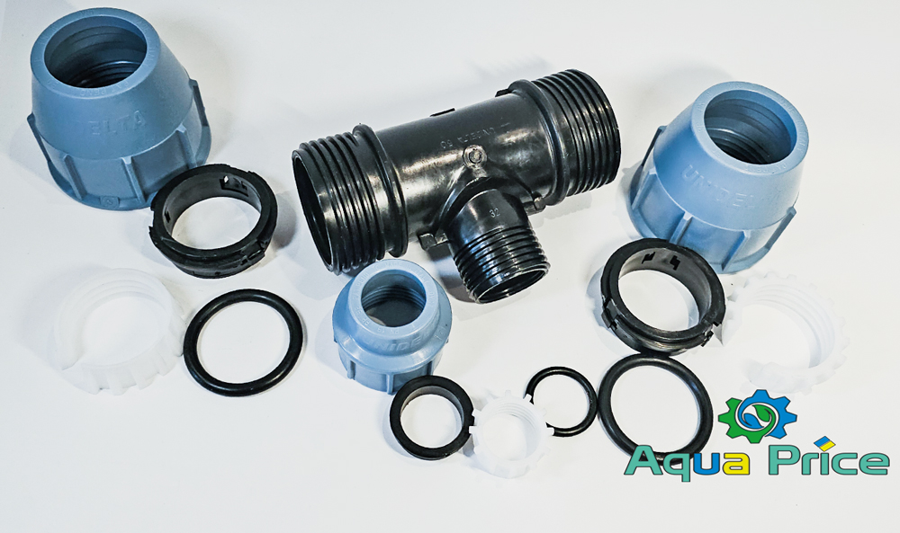 Компоненты компрессионного тройника 50-32-50 Unidelta