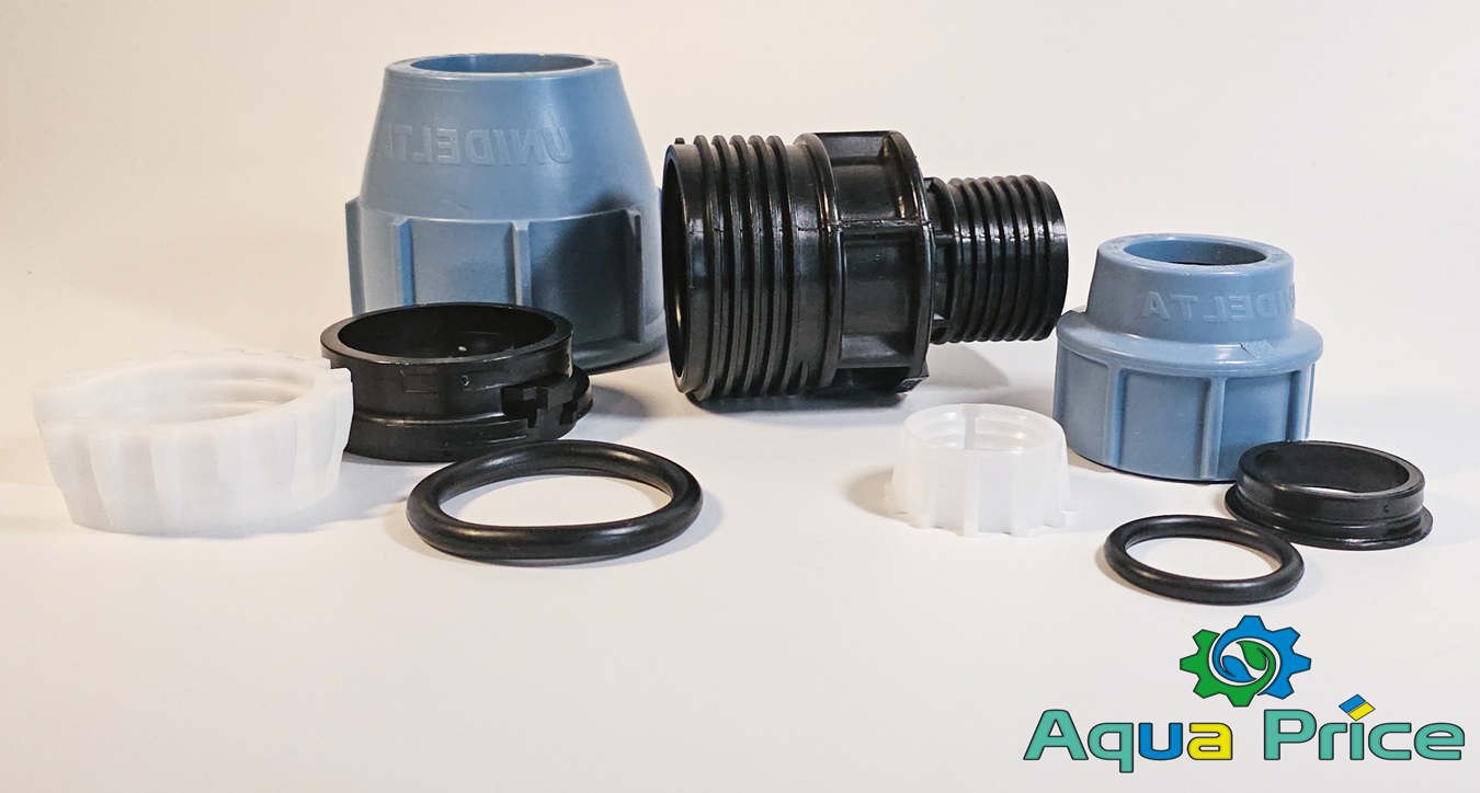 Элементы муфты редукционной 40-25 Unidelta для полиэтиленовых труб