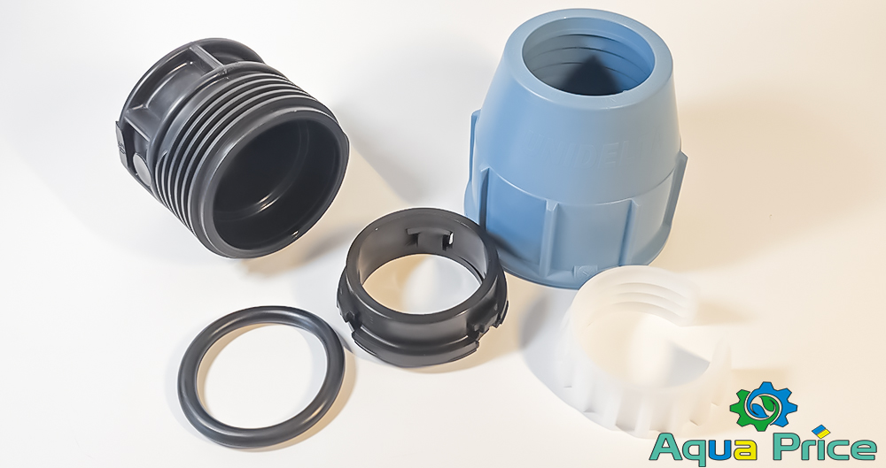 Элементы заглушки ПЕ 40 мм Unidelta