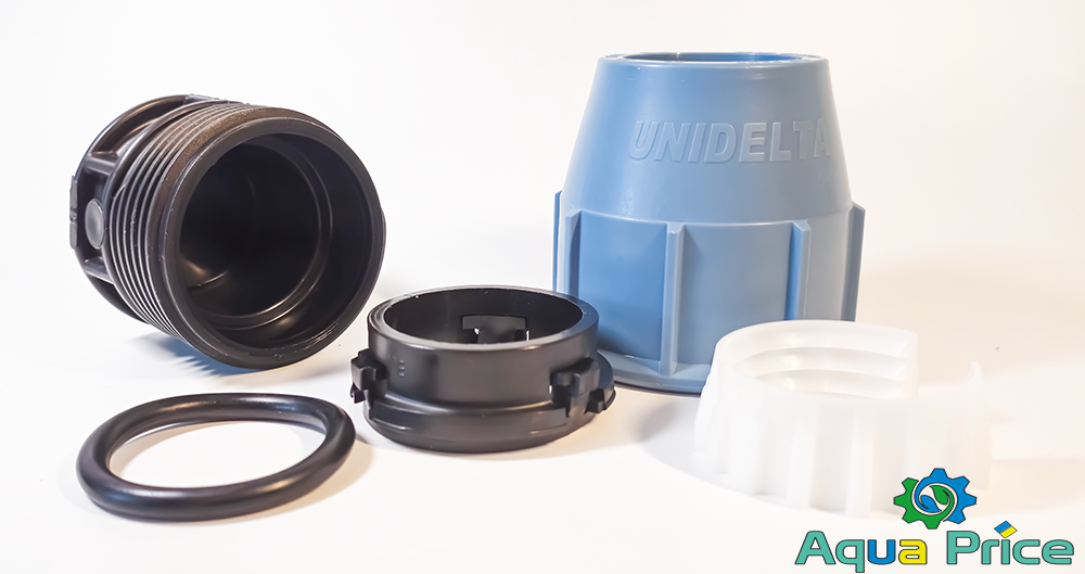 Элементы заглушки ПЕ 50 мм Unidelta