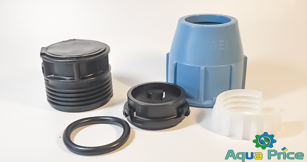 Элементы заглушки ПЕ 63 мм Unidelta