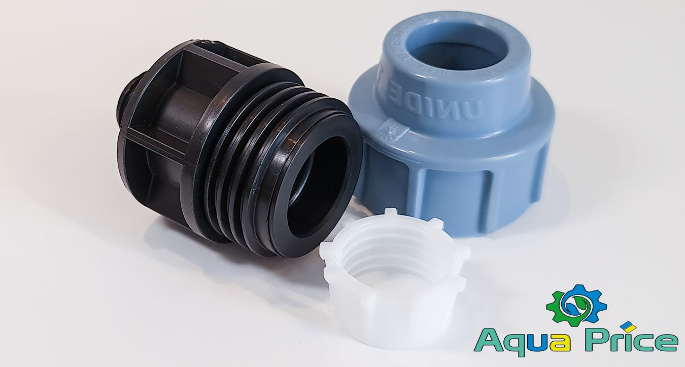 Муфта 25-1/2" НР Unidelta в разобранном виде Детали Муфты 25-1/2" НР Unidelta