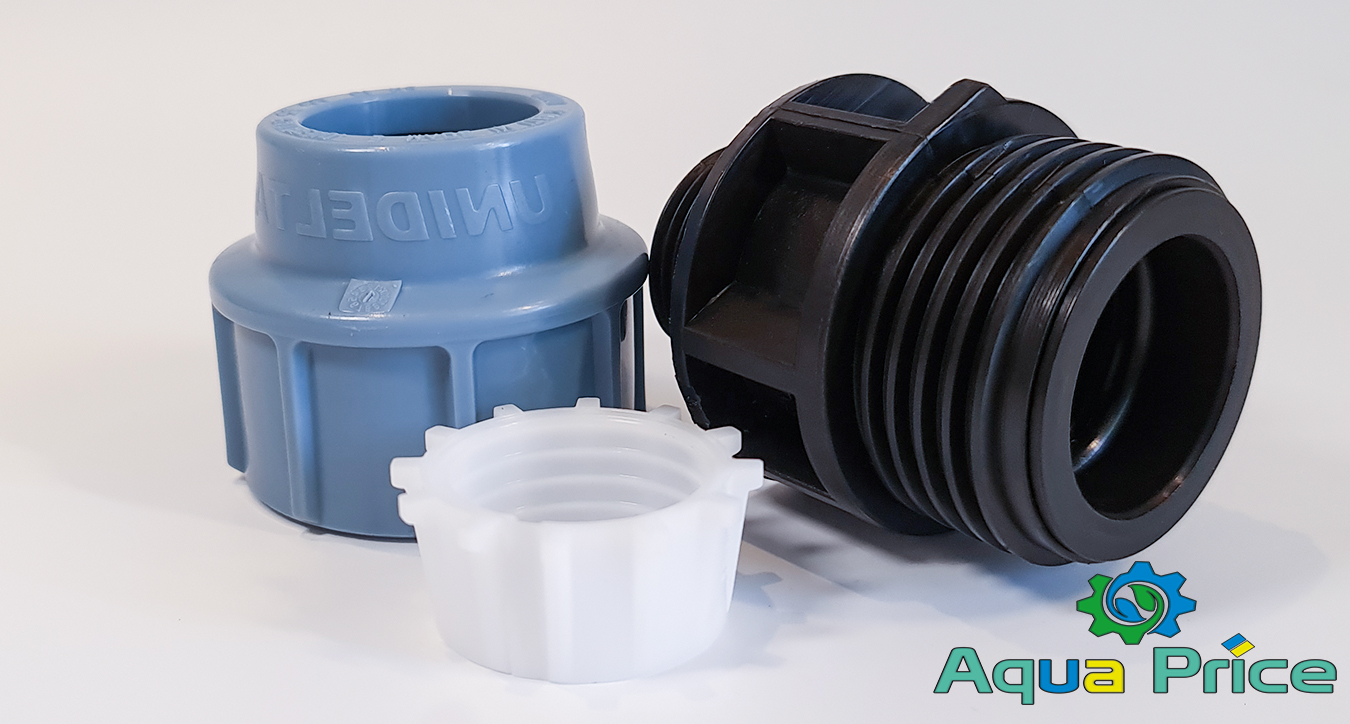 Елементи Муфти 32-1" ЗР Unidelta в розборі Деталі Муфти 32-1" ЗР Unidelta із зовнішнім різьбленням для пнд труб