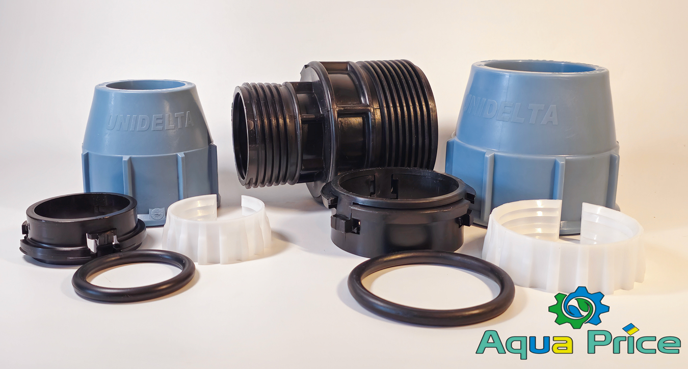 компоненты муфты редукционной 63-32 Unidelta для полиэтиленовых труб