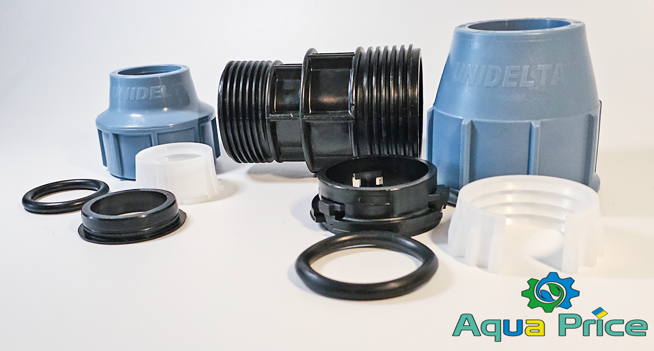 компоненты муфты редукционной 75-63 Unidelta для полиэтиленовых труб