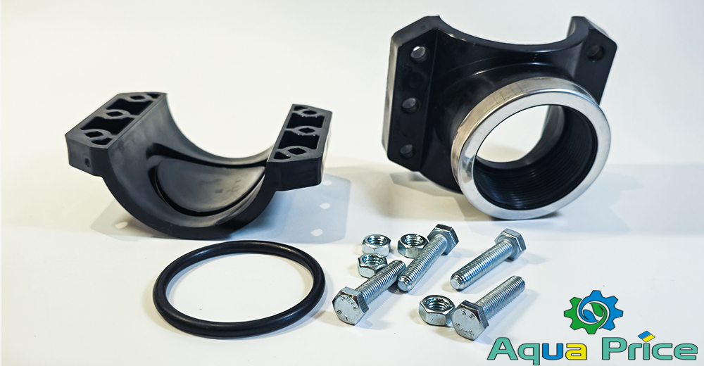 Огляд деталей хомута 63 мм 1 1/2" дюйма ВР Unidelta для врізання