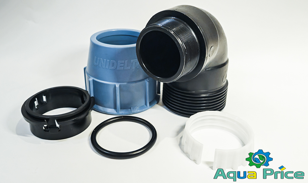 Обзор деталей угла 63 мм 1 1/2" Unidelta компрессионного