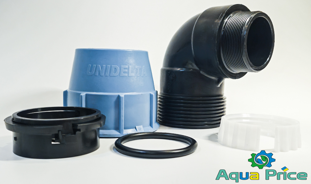 Обзор деталей угла 63 мм 2" наружная резьба Unidelta