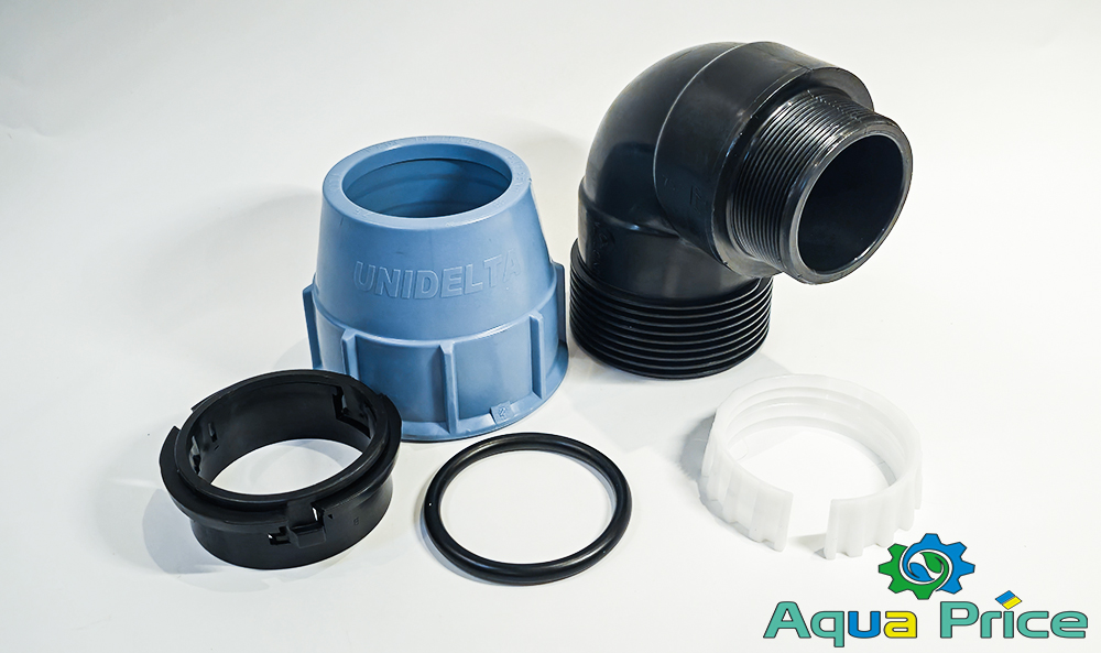 Обзор деталей угла 75 мм 2 1/2" наружная резьба Unidelta компрессионного