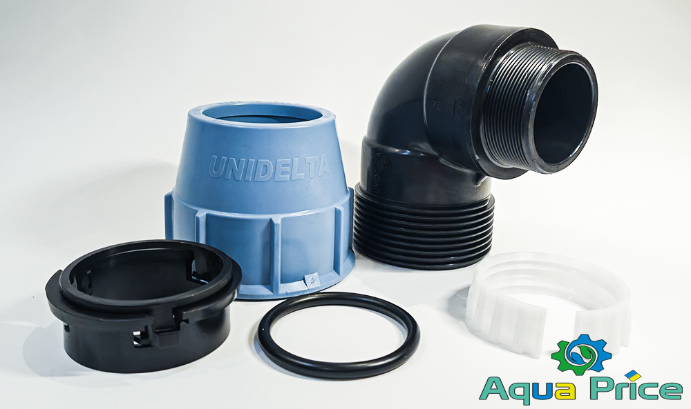 Обзор деталей угла 75 мм 2" наружная резьба Unidelta компрессионного