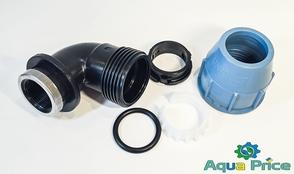 Обзор деталей угла 75 мм 2" внутренняя резьба Unidelta компрессионного