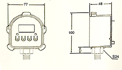 Рис. 2. Размеры реле ЕР-1