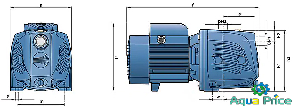 схема Насоса Pedrollo JSWm 2AX