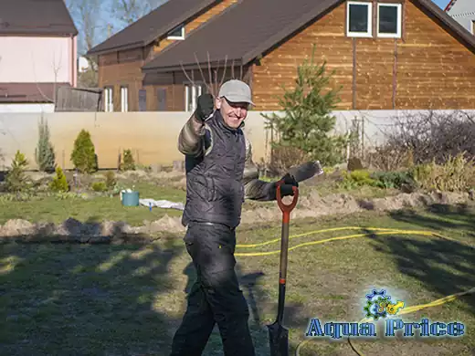 Автополив газона на Окружной, Борщаговка