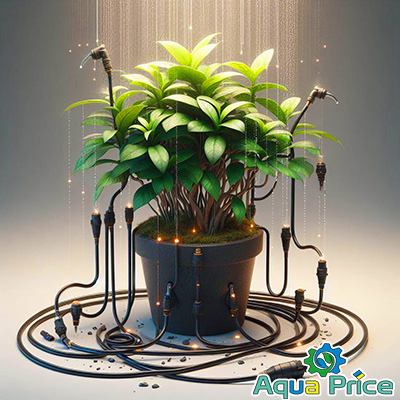 квітка поливається крапельною системою