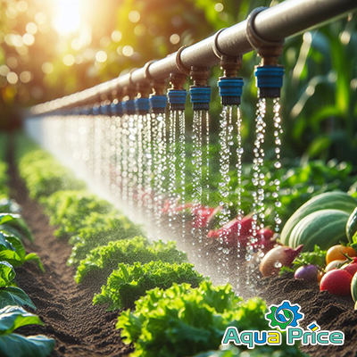 капельный полив на поле