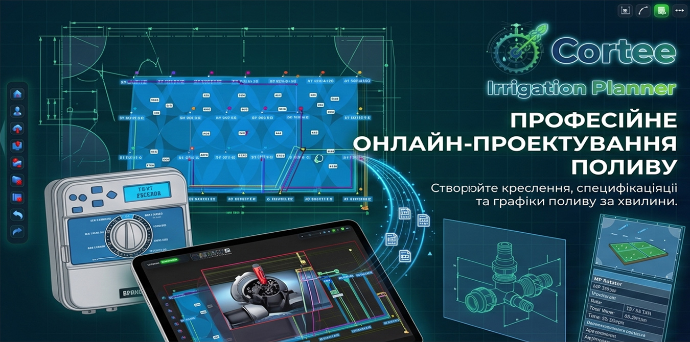 програма проектування автоматичного поливу Cortee
