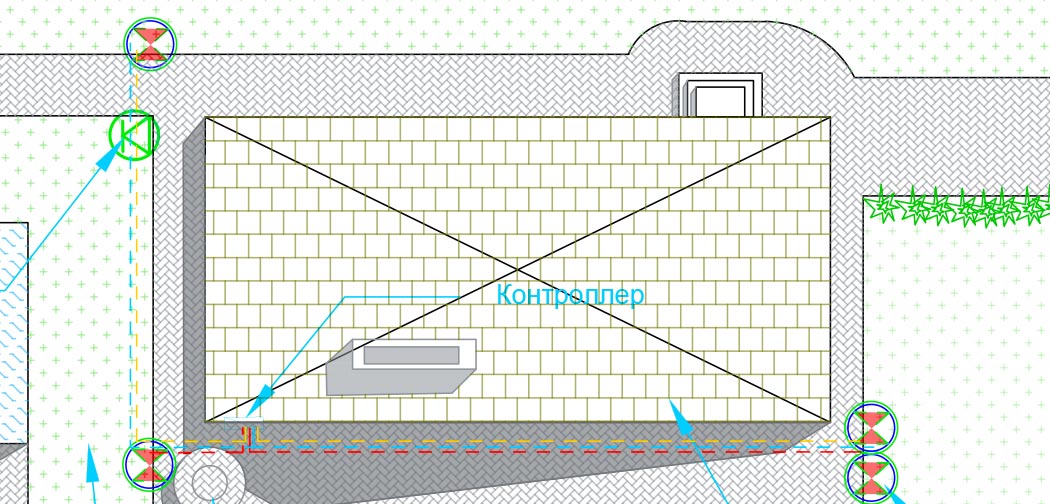 Схема проведения проводов для подключения клапанов Hunter