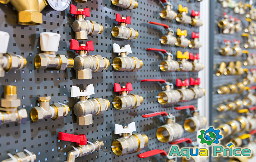 Трубопроводная арматура в магазине Aqua Price Трубопроводная арматура на витрине в магазине Aqua Price