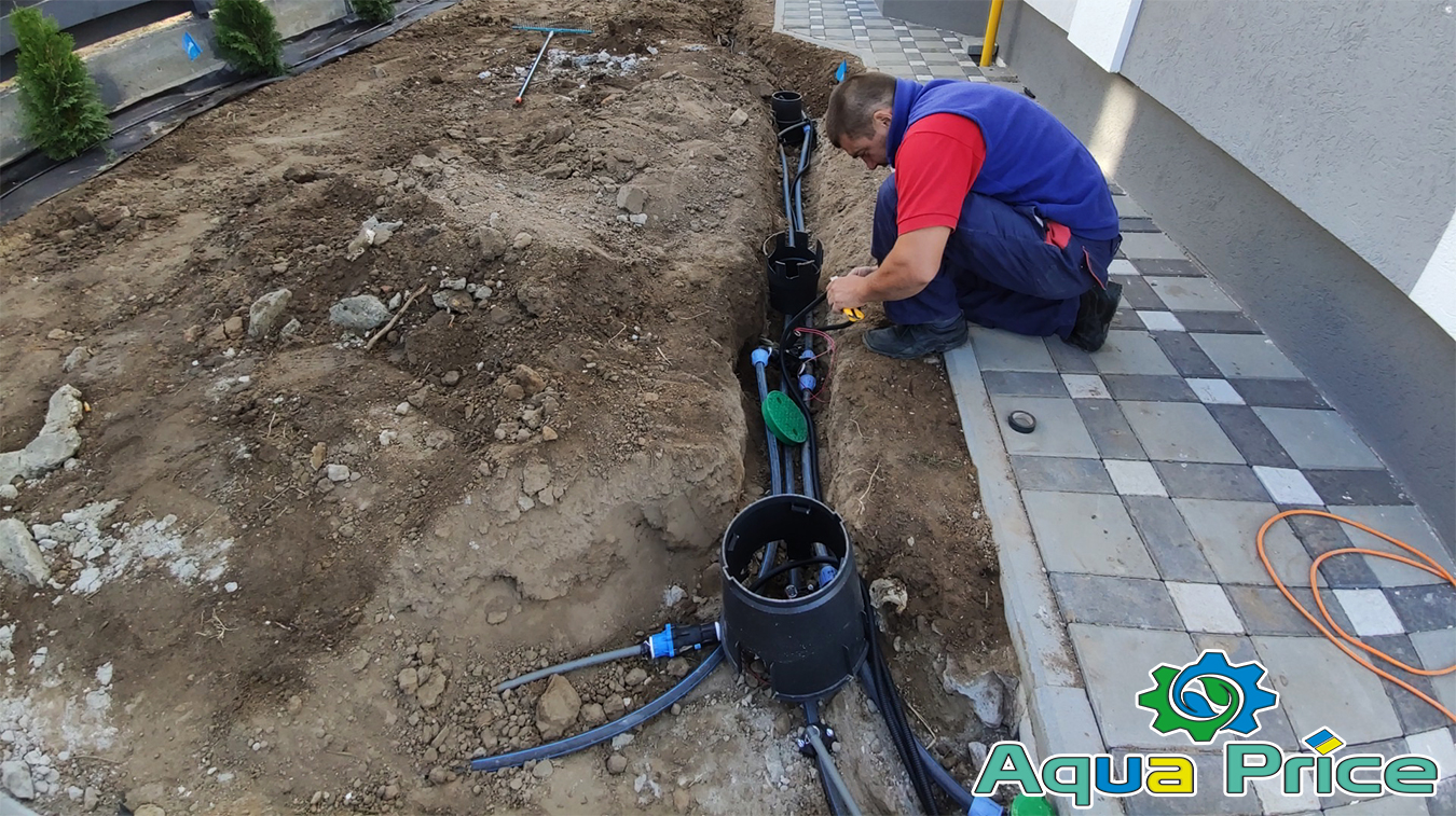 Монтаж полива на ПНД трубах