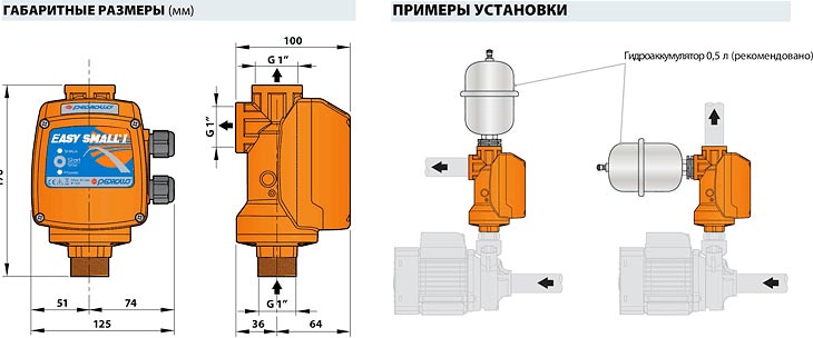 схема подключения easy small 2 Pedrollo